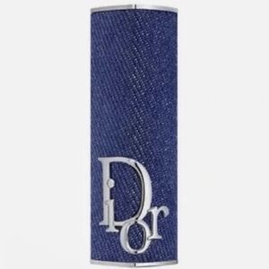 Dior Silver and Blue Lipstick Case